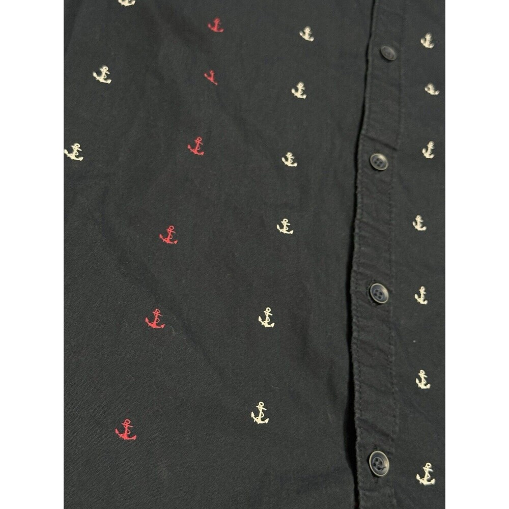 Denim & Flower‎ Men’s Ricky Singh Short Sleeve Shirt Size Medium anchors - Picture 9 of 9